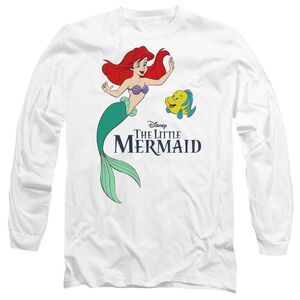 The Little Mermaid Unisex Adult Ariel & Flounder T-Shirt / White